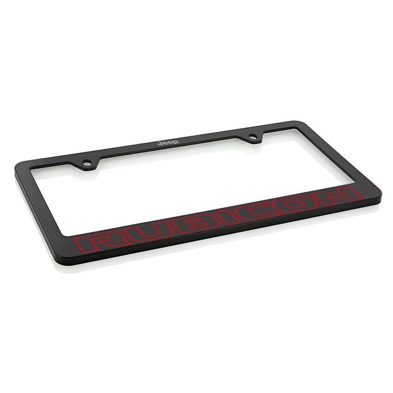 Jeep Rubicon UV Printed Black Plastic License Plate Frame