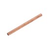 sourcing map Copper Round Tube Straight Pipe Hose 200 mm