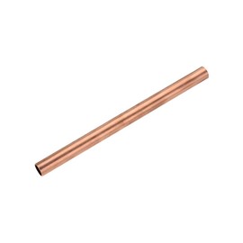 sourcing map Copper Round Tube Straight Pipe Hose 200 mm Length with Ductility 1 mm Wall Thickness 14 mm OD