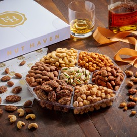 Nuts Gift Basket - Assortment of Sweet & Roasted Salted Gourmet Nuts - Assorted Food Gift Box for Birthday, Family, Sympathy, Men & Women.