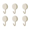DHDestined Fateful 6 Pack Adhesive Hooks Cute Utility Hooks, Key