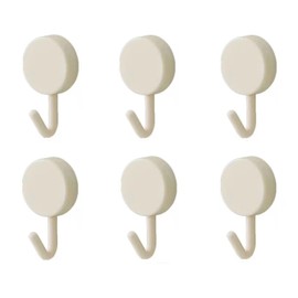 DHDestined Fateful 6 Pack Adhesive Hooks Cute Utility Hooks, Key Hooks for Wall Decorative, for Hanging Hat, Towel, Key, Towel Hook Wall Mount for Home, Kitchen, Bathroom, Office(White)