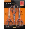 Arteza Craft Scissors, Set of 3, 8-Inch Scissors with Different