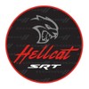 Dodge SRT Hellcat Logo Premium Screen Printed Round Sticker 4"