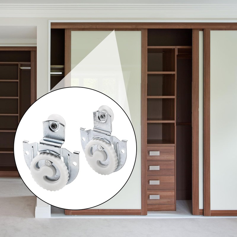 Nagpew 12 Pieces Closet Door Roller, Sliding Wardrobe Door Wheel