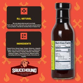 Saucehound Original Recipe & Naughty Dog Championship BBQ Sauce, Delicious Competition Barbecue, Combo Pack