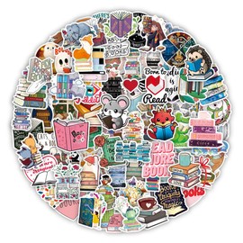 Reading Stickers 100 PCS, I Love Reading Motivational Decals Stickers for Water Bottle Skateboard Guitar Notebook Phone Laptop for Teens, Love Reading Book Positive Theme Stickers - Reading 100 PCS