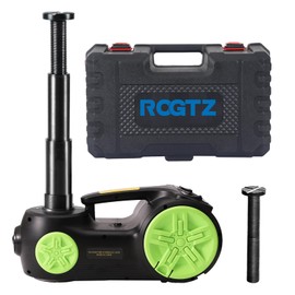 ROGTZ Upgraded Electric Car Jack Kit 5 Ton Floor Jack Hydraulic with Tire Inflator Lifting Range: 5.9-20.90 inch,Car Lift for Vehicle Roadside Emergency Tire Repair Kit (Green)