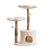 44” Modern Wood Cat Tree Tower | Luxury Cat Condo