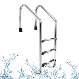S AFSTAR Swimming Pool Ladder, 3-Step Stainless Steel Pool Stairs with Heavy Duty Non-Slip Pedals for Inground/Indoor/Outdoor Pools