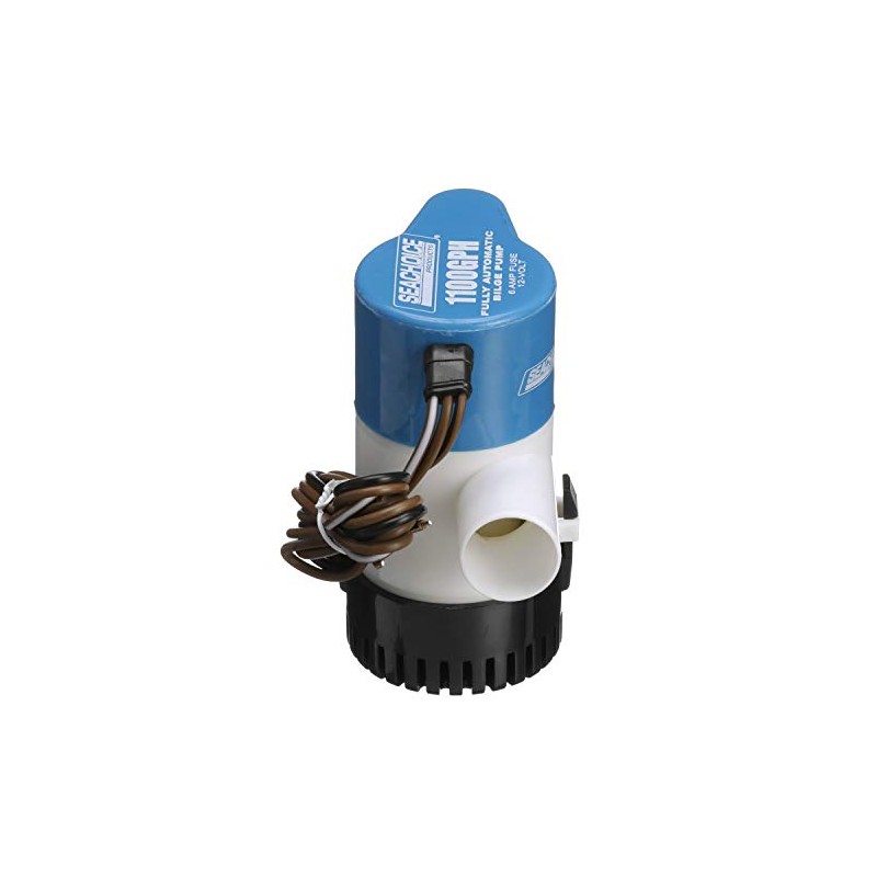 Seachoice Automatic Bilge Pump, 1,100 GPH, 1-1/8 in. Hose Size,