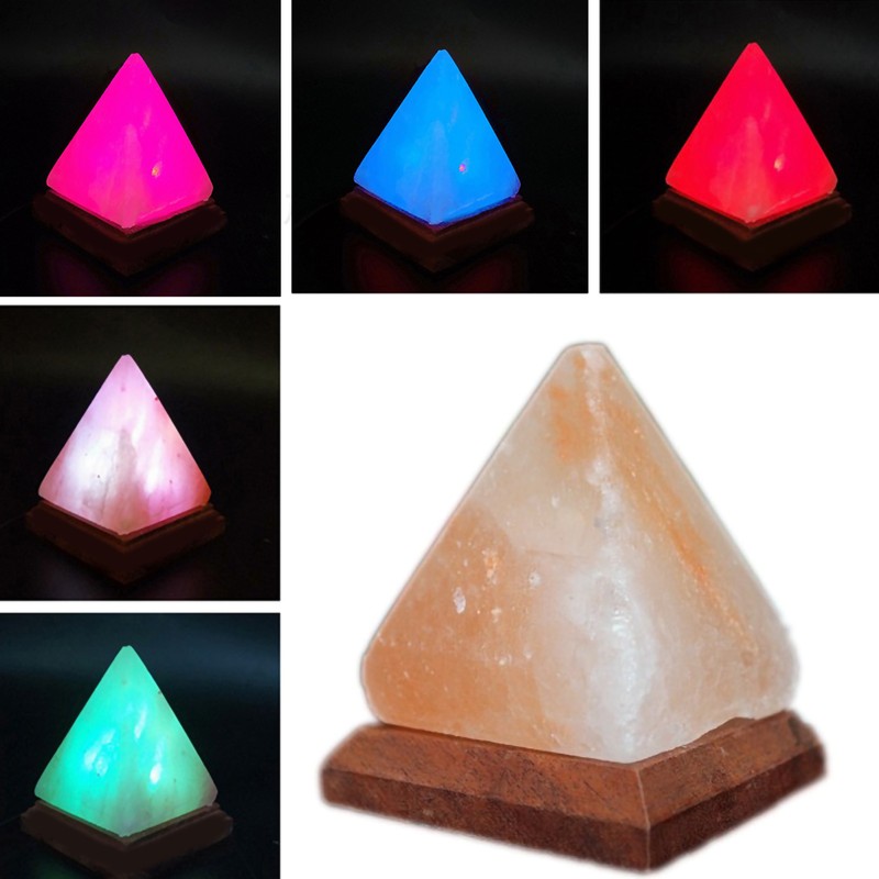 USB Charging Crystal Salt Lamp Air Purifier Color Changing Himalayan