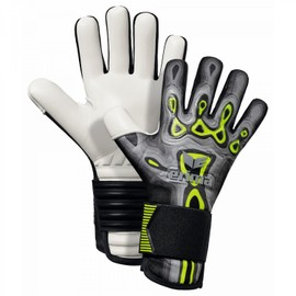 Erima Unisex Adult FleX-Ray Match Goalkeeper Gloves, Black/Lime, 8.5