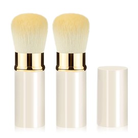 Makeup Brushes Retractable Brush Kabuki Makeup Brushes Foundation Brush Travel Face Kabuki Makeup Brush for Liquid Cream and Flawless Powder Cosmetics (white2)