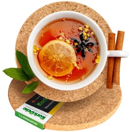 Cork Trivet | 15 cm | Round Trivet for Pots, Pans, Glasses, Bowls, Vases - Decorative Underlay Also Suitable for Crafts - Heat Resistant Non-Slip - from Portugal