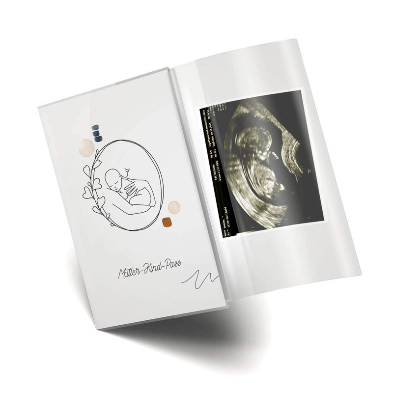 OLGS Mother-child passport cover Austria - modern lineart, protective cover