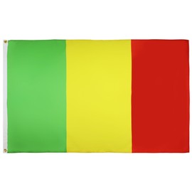 AZ FLAG - Mali Flag - 3x5 Ft - Light Polyester Malian Banner with Two Brass Eyelets - Fade Resistant - Vivid Colors - 3' x 5' Feet - 150x90 Cm