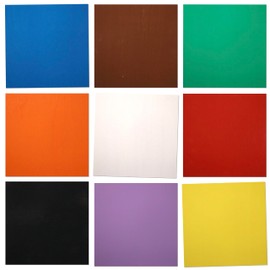 Maker Boards Colors Line of Double Sided Painted 1/8" Basswood Plywood Sheets, 12x12 inches, 1/16th and 1/8th Thickness, 17 Colors Available, Laser Safe, Diode Laser Compatible.