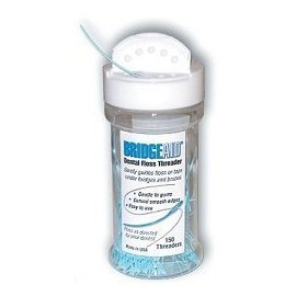 BridgeAid Dental Floss Threader Bottle 150, by BridgeAid