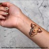 Azeeda 4 x 'Glückliches Ziegenporträt' Temporäre Tattoos - Wasserfest, Hautfreundlich