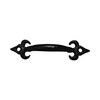 Manor Black Cast Iron Pull Handle, 150mm, Fleur-de-LYS Design, 2