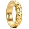 King Ring 6mm Spinner Hammered Ring – Shining Fidget Ring
