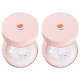 Skinfood Peach Soft Multi-Finish Powder Large Capacity 15g, 2 Pieces / 스킨푸드 피치뽀송 멀티 피니시 파우더 대용량 15g, 2개