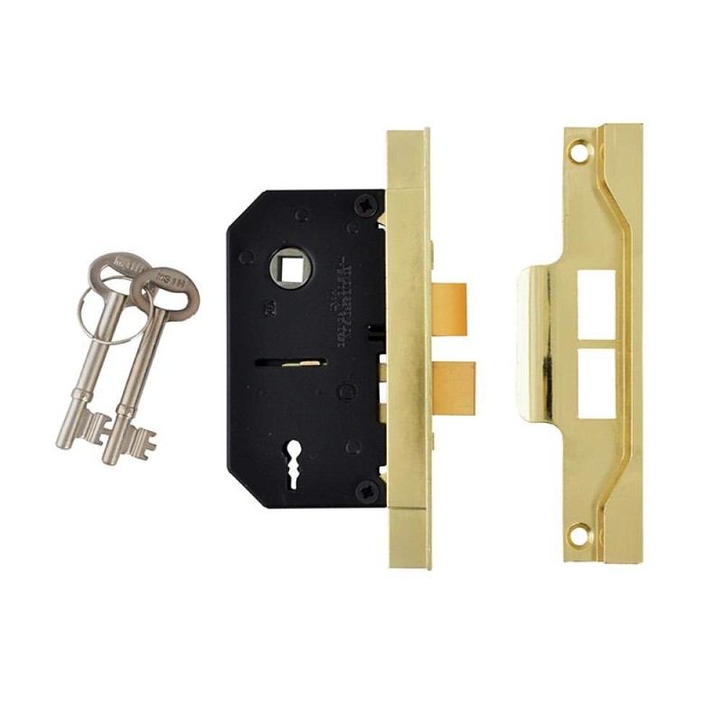 Union Locks 2242 2-Lever Mortice Rebated Sash Lock Electro 65.5mm