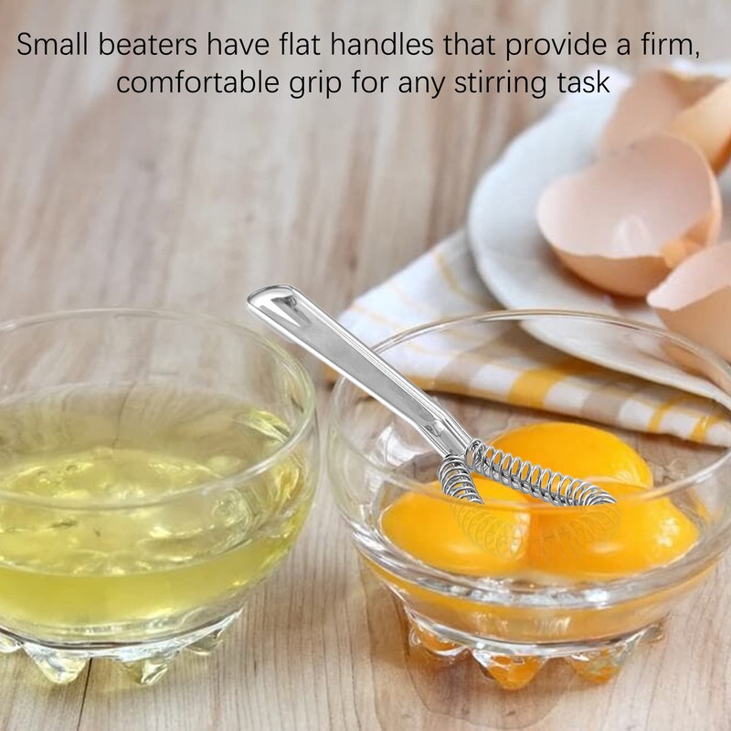 2 Pack Stainless Steel Mini Whisks Spring Coil Wire Egg