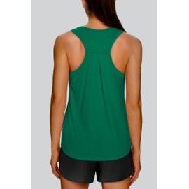 XIEERDUO Workout Tops for Women Loose Racerback Tank Tops for Women Green L