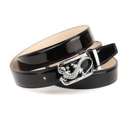 Anthoni Crown Women's leather belt. (Ledergürtel) - Black , size: 75