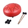 Handpan Drum, Tongue Drum Pleasant Resonant for Music Performance (Red)