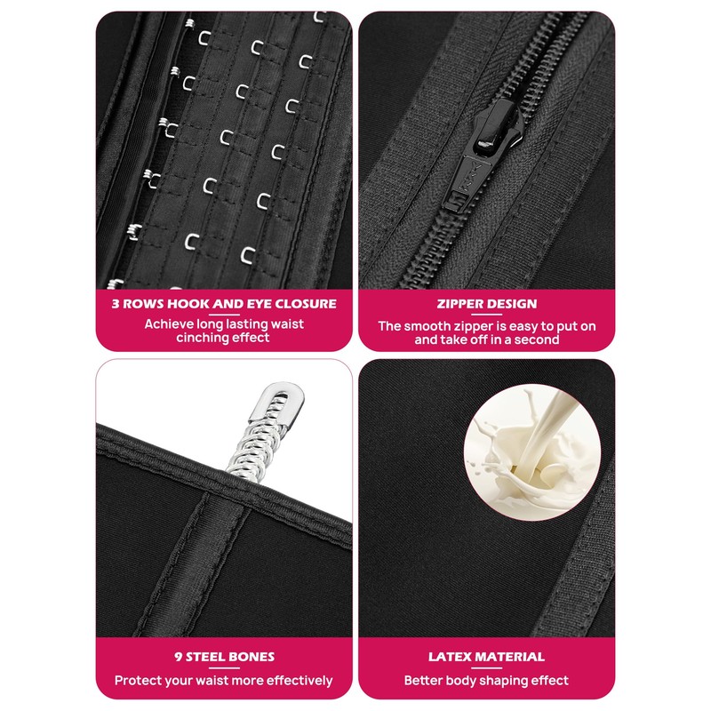 Atbuty Short Torso Waist Trainer for Women Small Tummy Control