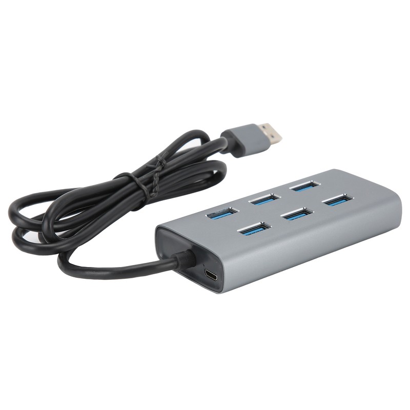 USB 3.0 Hub 7 Ports 5gbps Adapter Portable Aluminium Alloy