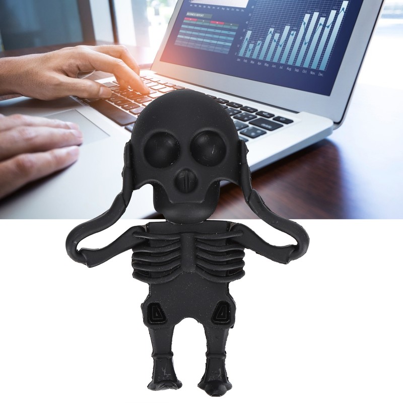 Cartoon U Disk Black Skull Appearance High Speed Bulk Storage