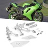 Front Rider Foot Pegs Bracket For Kawasaki Zx6R 2005 2006