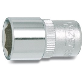 HAZET Socket, Hexagon, 850-4, Width of Faces: 0.16 x Insertion Angle: 0.25 x Total Length: 1.0 inches (25 mm), 1 Piece