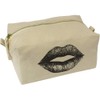 'Kiss Mark' Canvas Wash Bag/Makeup Case (CS00043375)