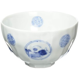 Mino Ware 136147 Rikyu Bowl, Karako Round Crest