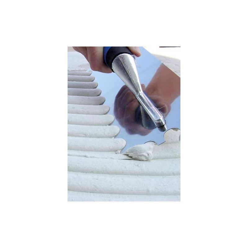 Troxell U Notch Stainless Steel Trowel - 5/8"