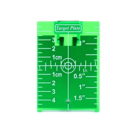 QWORK® Green Laser Target Board, Laser Target with Reflectors for Green Cross Line Laser, Laser Measuring Accessories for Improving Laser Visibility