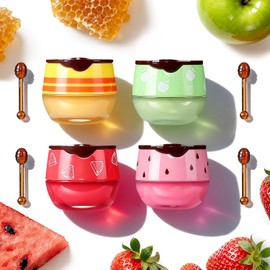 Bálsamo labial Hidratante, 4PCS Mascarilla labial para Dormir, Imprescindibles para Viajar Bálsamo labial, Bueno para Hidratar y Prevenir la Sequedad y el Agrietamiento