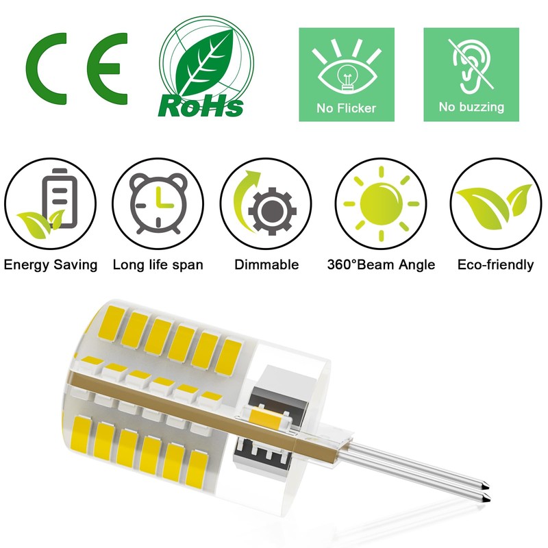 G8 LED Bulb Dimmable 3W Equivalent to 20W-25W Halogen Bulb,