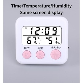 Huawenfei Digital LCD Display Indoor/Outdoor Hygrometer Thermometer (℉/℃) (1 White)