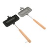 Double Sided Baking Pan Aluminium Alloy Frying Pan Wooden Handles