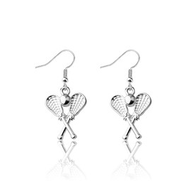 BAUNA Lacrosse Gifts Lacrosse Players Gift Lacrosse Team Gift She Believed She Could So She Did Lacrosse Stick Earrings (Lacrosse earring)