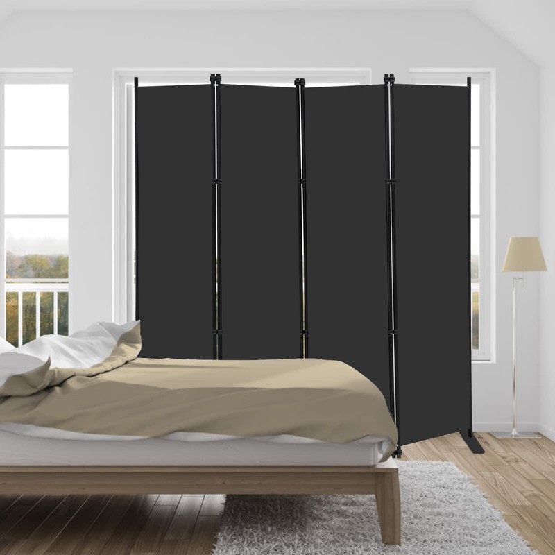 MAYOLIAH 4 Panel Room Divider Screen 6Ft Tall Foldable Privacy