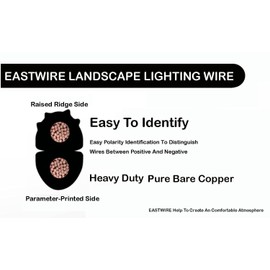 250ft of 16 Gauge Wire 2 Conductors, 16/2 Low Voltage Landscape Wire, Low Voltage Wire, Outdoor Direct Burial Electrical Wire, Copper Wire,Underground Low-Energy Circuit Cable