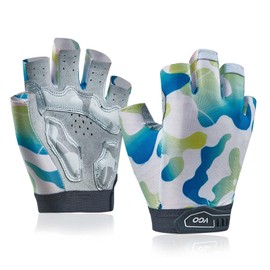 Vgo... 1 Pair Gym & Cycling Gloves For Man & Woman - Half Finger, Shock-Absorbing, Non-Slip Grip for Weightlifting, Cycling & Cross-Training (SL2520,Green,S)