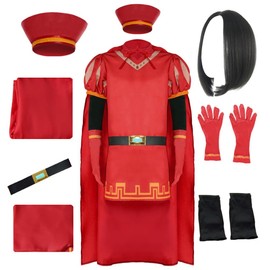 IKaewe Anime Costume Cosplay Outfit Cloak Cap Suit with Wig